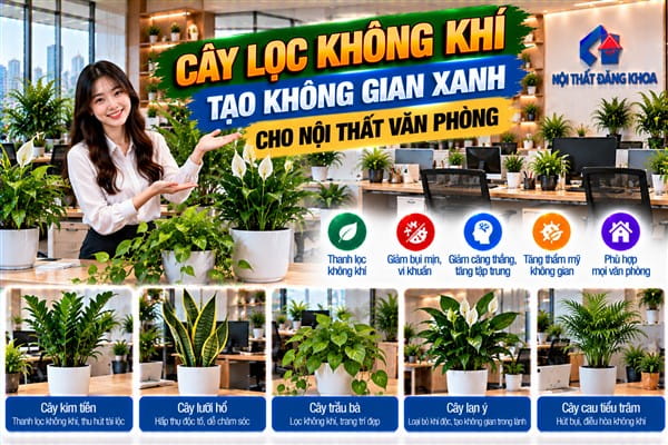 Ảnh: Cây xanh giúp tạo không gian văn phòng gần gũi với thiên nhiên