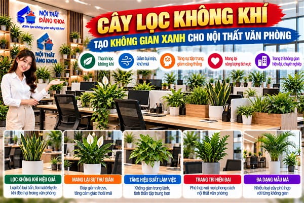 Ảnh: Tại sao cần cây lọc không khí trong nội thất văn phòng?