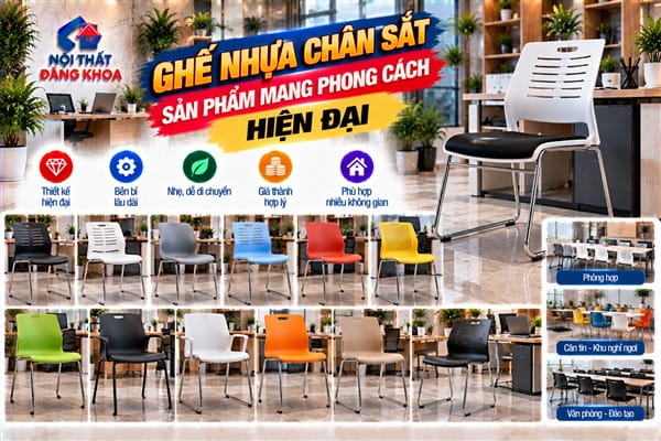 Ảnh: Ghế nhựa chân sắt là gì?