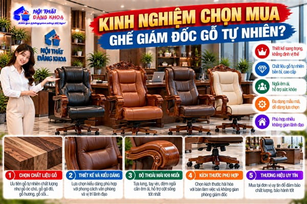 Ảnh: Tại sao ghế giám đốc gỗ tự nhiên lại được ưa chuộng?
