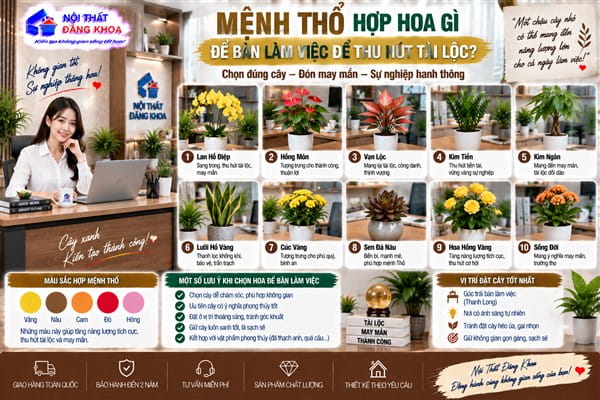 Ảnh: Hoa Đồng Tiền (màu vàng, cam, đỏ) để bàn làm việc để thu hút tài lộc