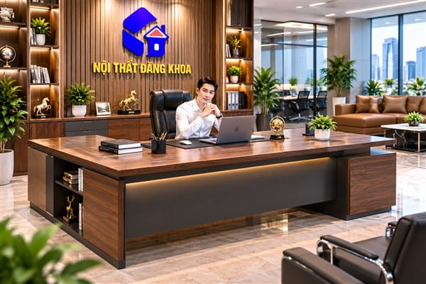 Ảnh: Tại sao bàn giám đốc chữ L lại được ưa chuộng?