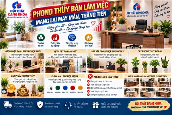 Ảnh: Phong thủy bàn làm việc là gì và tầm quan trọng của nó