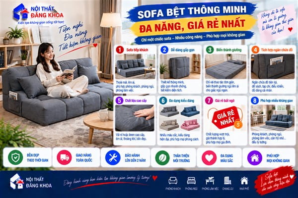 Ảnh: Lợi ích của sofa bệt thông minh