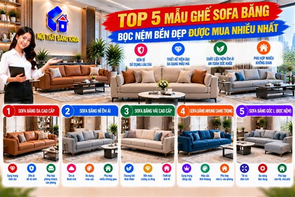 Ảnh: Tại sao sofa băng bọc nệm được ưa chuộng?