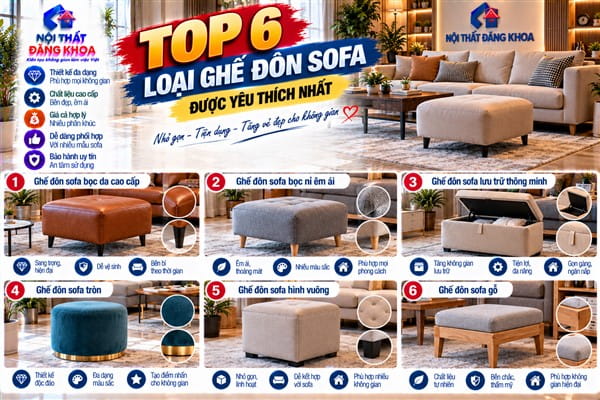 Ảnh: Ghế đôn tròn giúp bổ sung chỗ ngồi linh hoạt