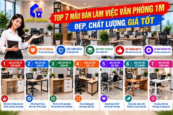 Ảnh: Tại sao bàn làm việc 1m được ưa chuộng?