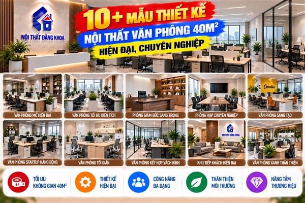 Ảnh: Giới Thiệu Chung về thiết kế nội thất văn phòng 40m2 hiện đại, chuyên nghiệp