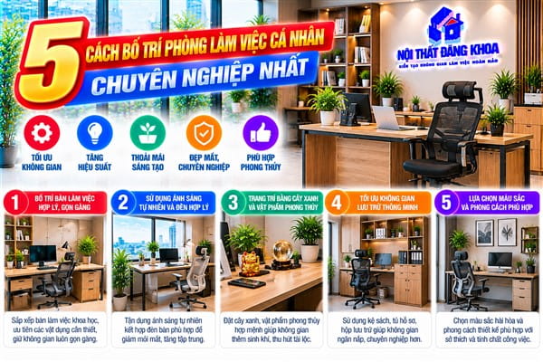 Ảnh: 5 Cách Bố Trí Phòng Làm Việc Cá Nhân Chuyên Nghiệp Nhất
