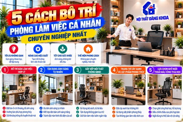 Ảnh: Thiết kế phòng làm việc cá nhân giúp tối ưu diện tích sử dụng