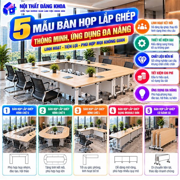 Lưu ý quan trọng trước khi chọn bàn họp lắp ghép