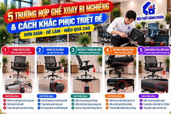 Ảnh: Ghế xoay văn phòng giúp người dùng điều chỉnh tư thế ngồi thuận tiện hơn