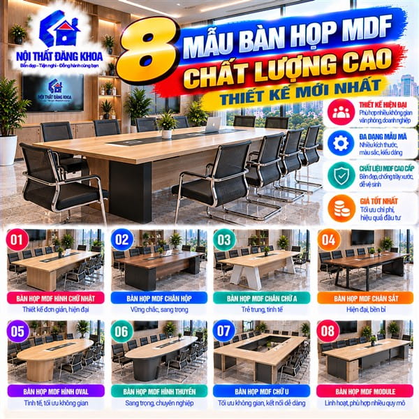 Bàn họp góp phần xây dựng hình ảnh chuyên nghiệp cho doanh nghiệp
