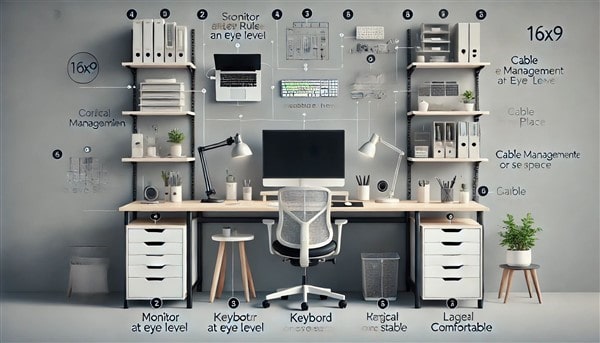 8 Quy tắc sắp xếp bàn làm việc khoa học, logic, tiện nghi nhất