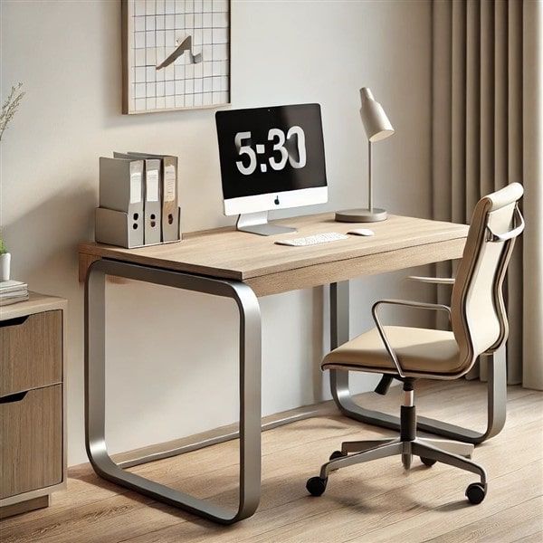 Bàn 1m Chân Sắt Chữ U, Mặt Gỗ Phủ Melamine