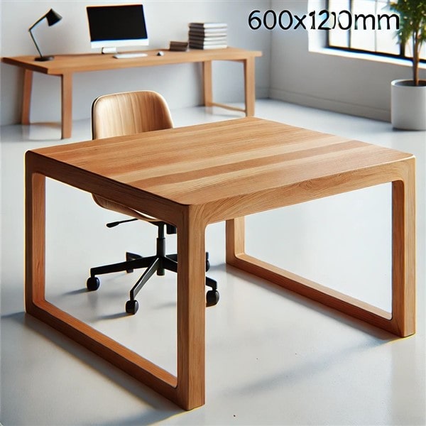 Bàn làm việc Gỗ Tự Nhiên 600×1200 Bo Cạnh Mềm