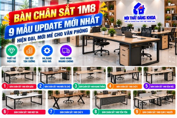 Ảnh: Bàn chân sắt 1m8 có kết cấu chắc chắn, phù hợp với nhu cầu sử dụng thường xuyên