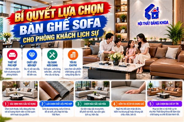 Ảnh: Sofa phòng khách giúp tối ưu diện tích và bố trí không gian khoa học