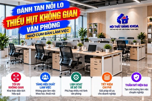 Ảnh: Đánh tan nỗi lo thiếu hụt không gian văn phòng nhờ cụm bàn làm việc