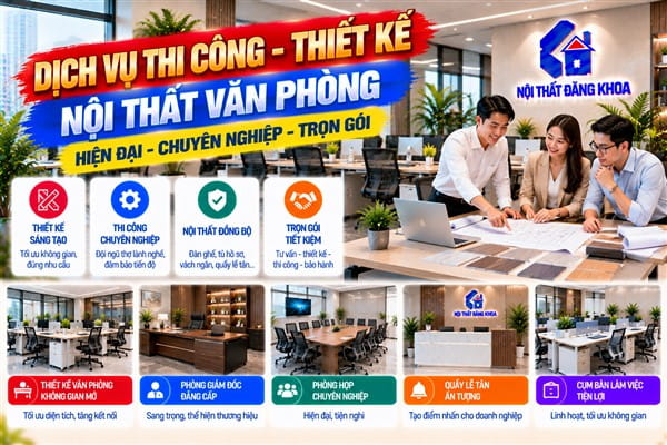 Ảnh: Thiết kế nội thất văn phòng giúp tối ưu diện tích và công năng sử dụng