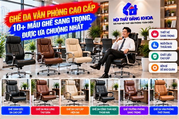 Ảnh: Ghế da văn phòng cao cấp | 10+ mẫu ghế sáng trọng, được ưa chuộng nhất