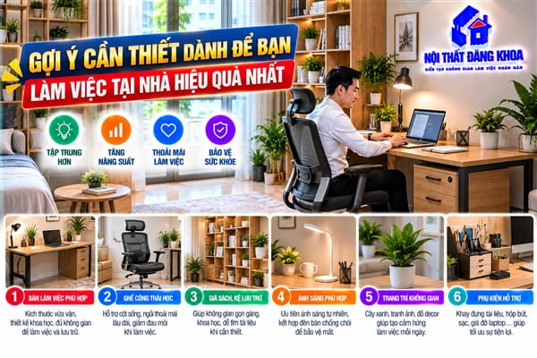 Ảnh: Bố trí ánh sáng hợp lý giúp góc làm việc tại nhà thuận tiện hơn