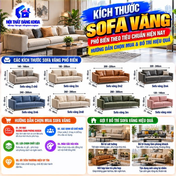 Vì sao kích thước sofa văng ảnh hưởng đến cách bố trí phòng khách?
