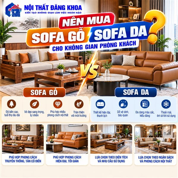 Sofa da có những ưu điểm gì đối với không gian sống hiện đại?