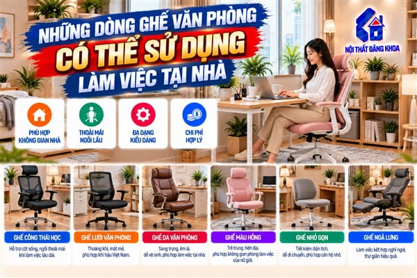 Ảnh: Ghế văn phòng tại nhà giúp tạo tư thế ngồi làm việc phù hợp