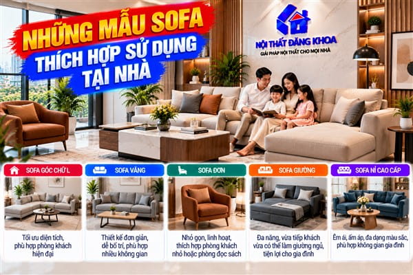Ảnh: Những mẫu sofa thích hợp sử dụng tại nhà