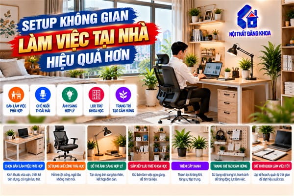 Ảnh: Lựa chọn bàn làm việc tại nhà phù hợp giúp tối ưu công năng sử dụng