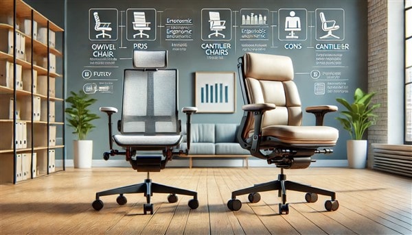 So Sánh Ghế Xoay Văn Phòng Và Ghế Chân Quỳ Chi Tiết