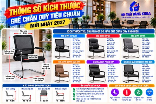Ảnh: Chiều cao mặt ngồi ghế chân quỳ cần phù hợp với bàn