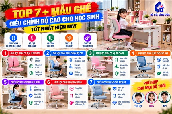 Ảnh: Ghế học sinh có tựa lưng tạo điểm nâng đỡ khi ngồi học