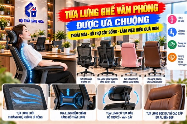 Ảnh: Giới Thiệu Chung Tựa lưng ghế văn phòng