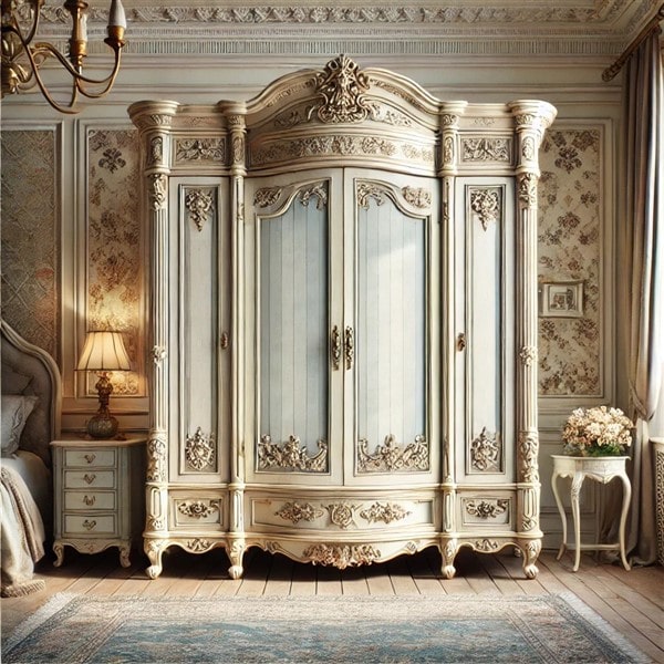 Tủ quần áo vintage phong cách châu Âu cổ điển