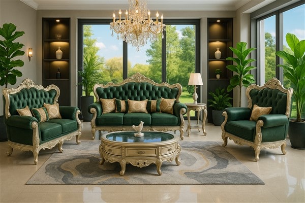 Ghế sofa nhung – Đẳng cấp quý phái cho biệt thự