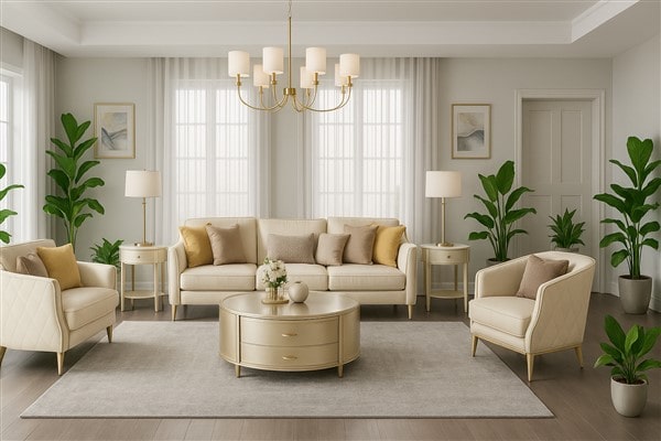 Ghế sofa phối cùng ánh sáng và màu tường ra sao?